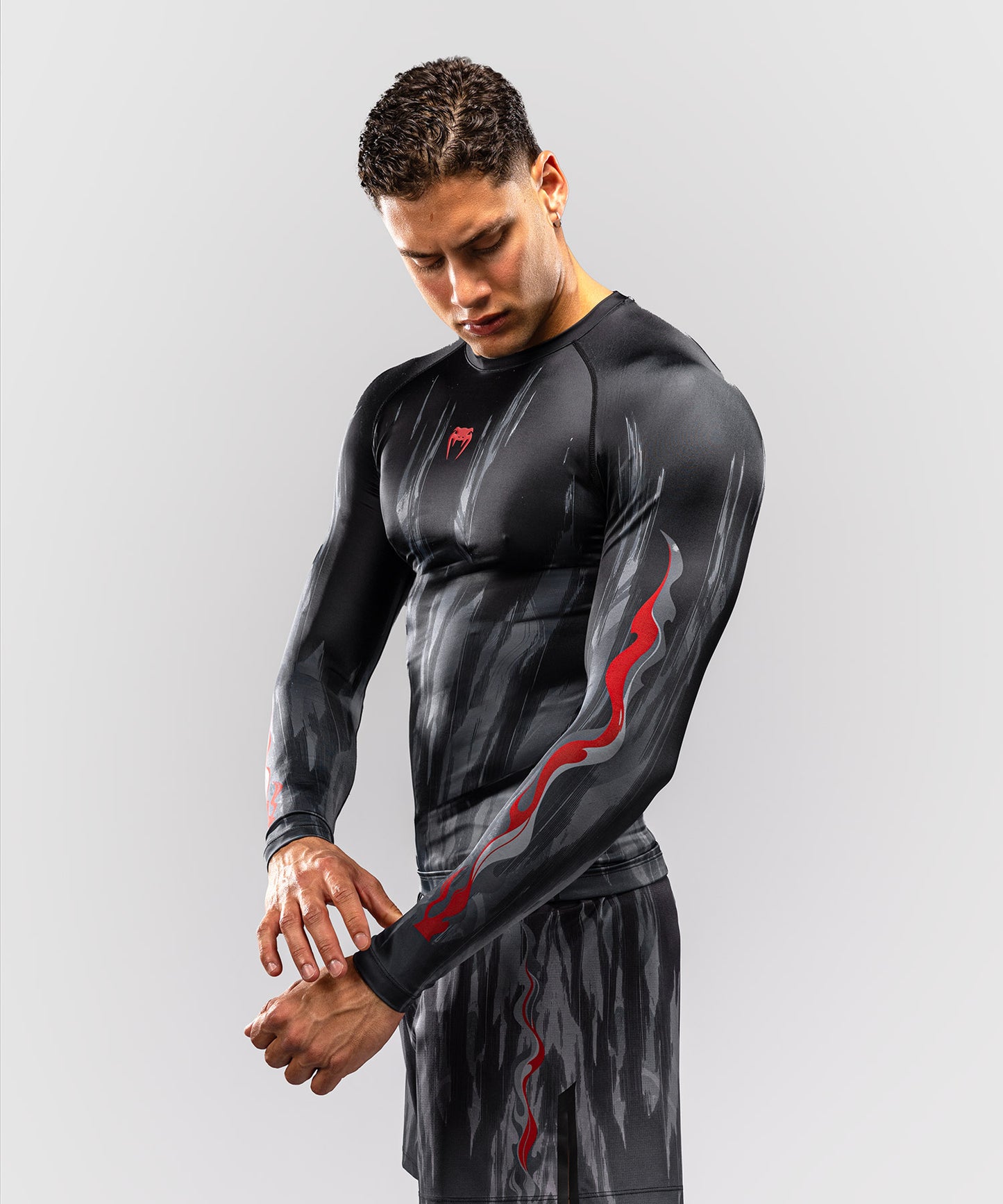 Rashguard à Manches Longues Venum Demon - Noir/Gris