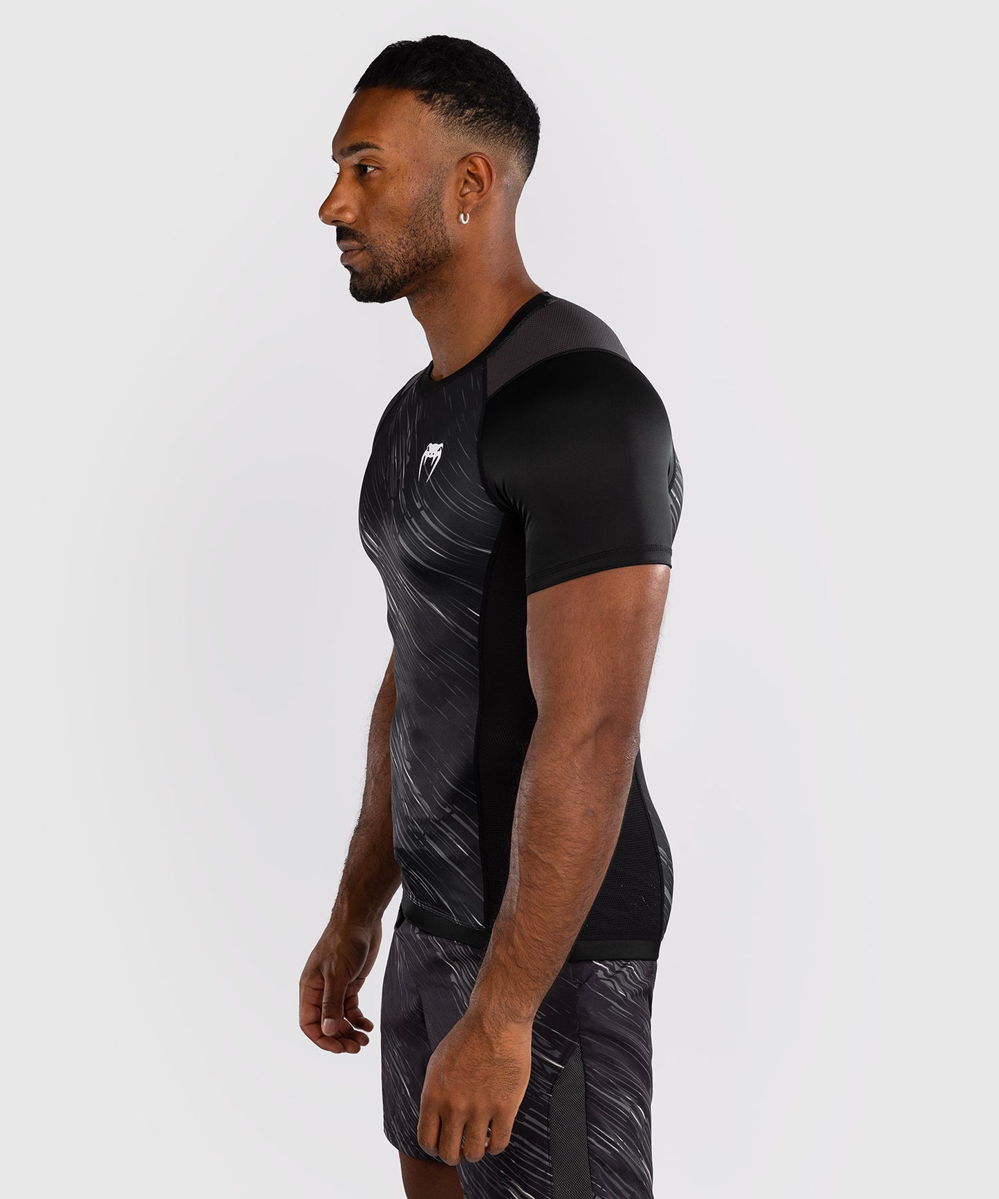 Rashguard Manches Courtes Venum Rapid - Noir/Gris Orage