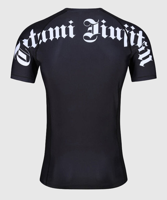 T-Shirt De Compression Tatami Fightwear Gothic Manches Courtes - Noir