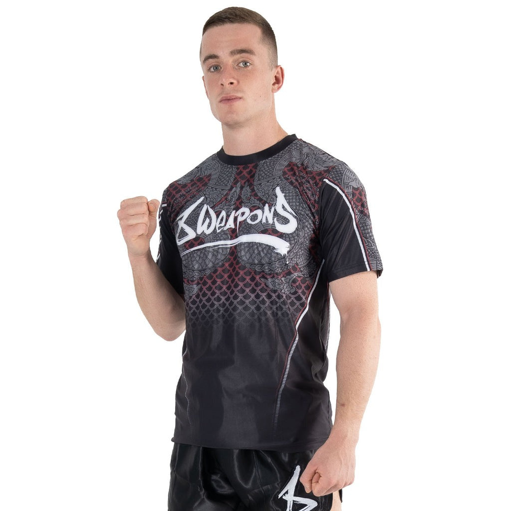T-Shirt 8 Weapons Functional Naga Yant - Noir/Rouge