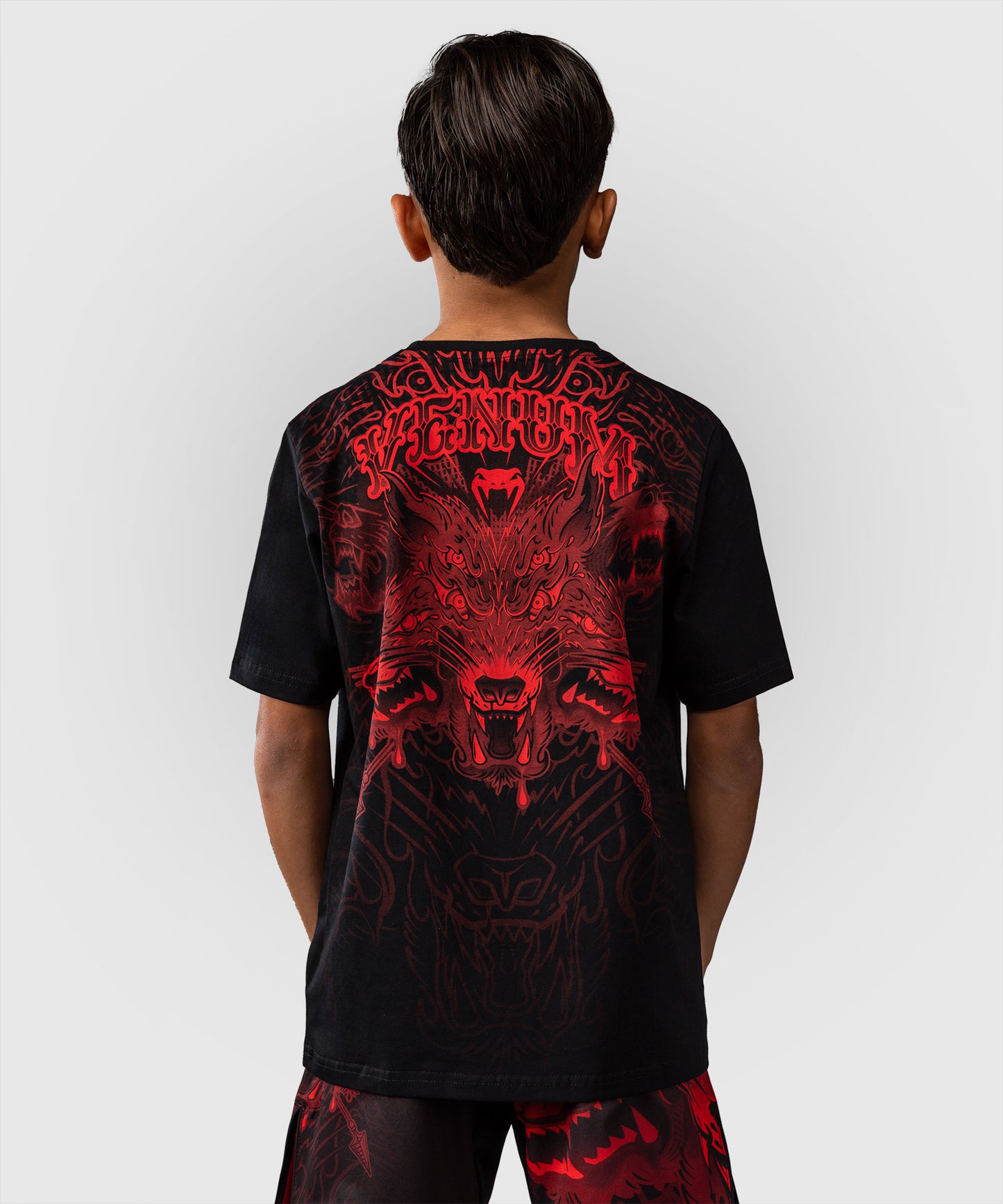 Venum Wolf Atak Maglietta Per Bambini – Nero/Rosso