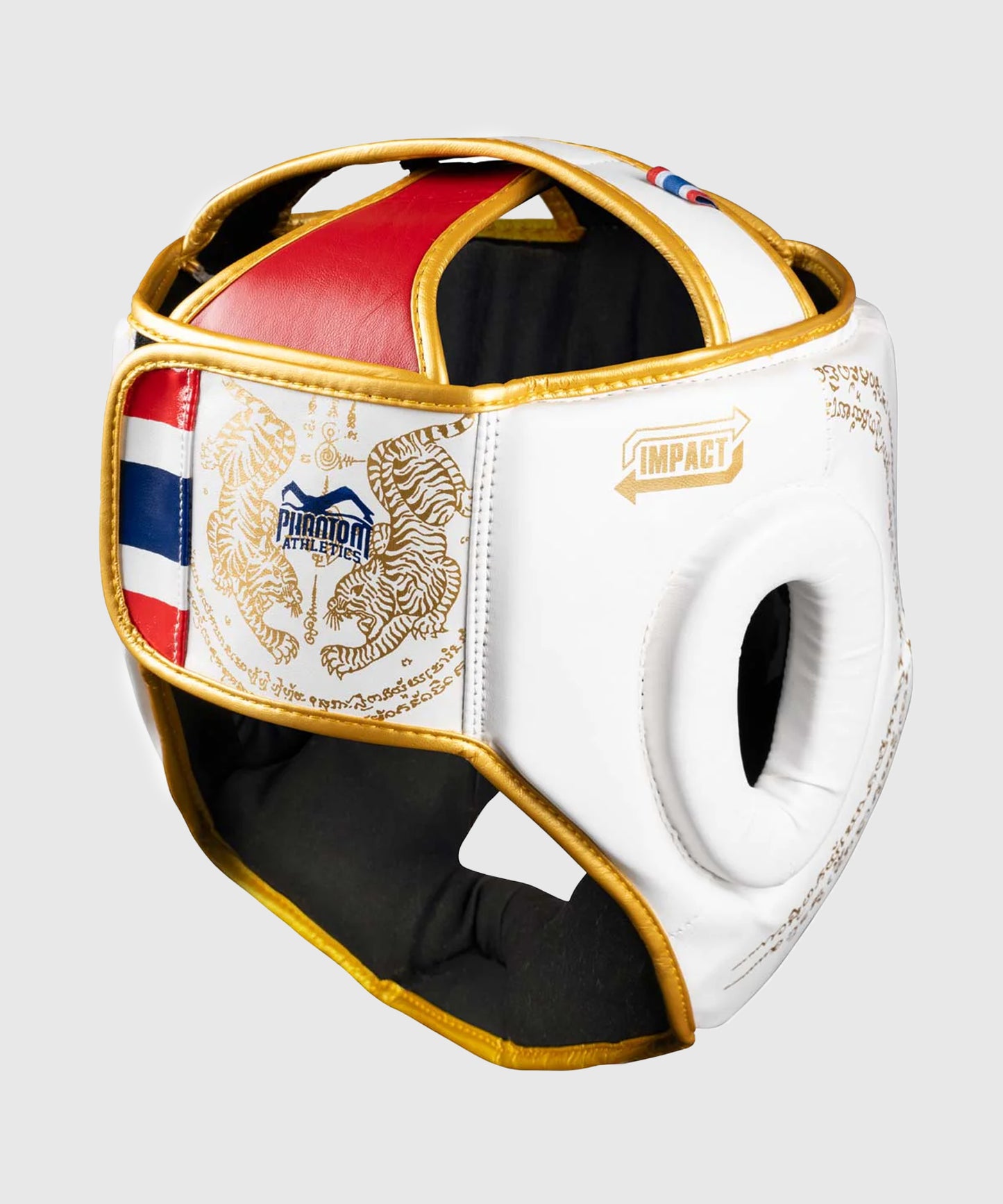 Phantom Athletics Muay Thai Limited Edition Boxing Helmet - White/Gold