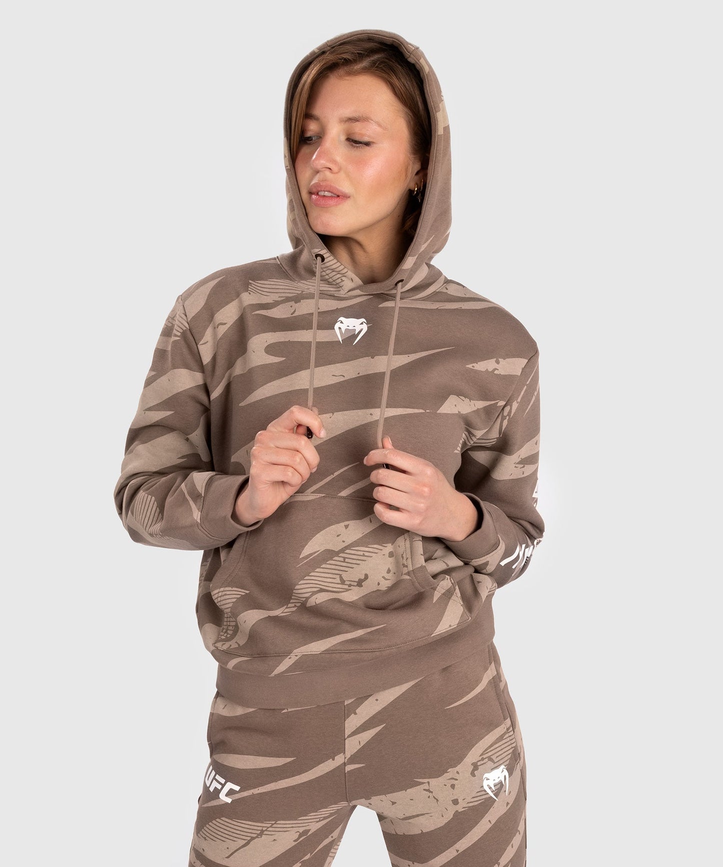Women's Hooded Sweatshirt UFC Adrenaline by Venum Fight Week - Desert Camo