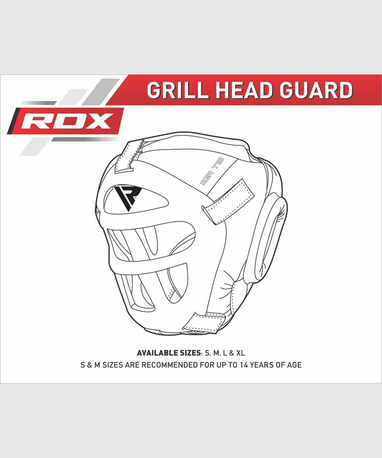 Casque à grille RDX Sports Zero impact - Noir