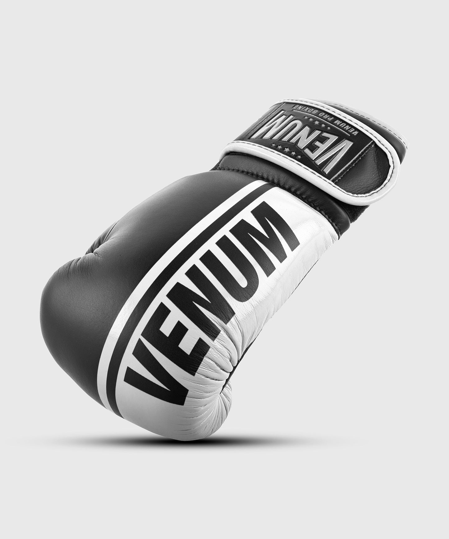Venum Shield Velcro pro boxing gloves - Black/White