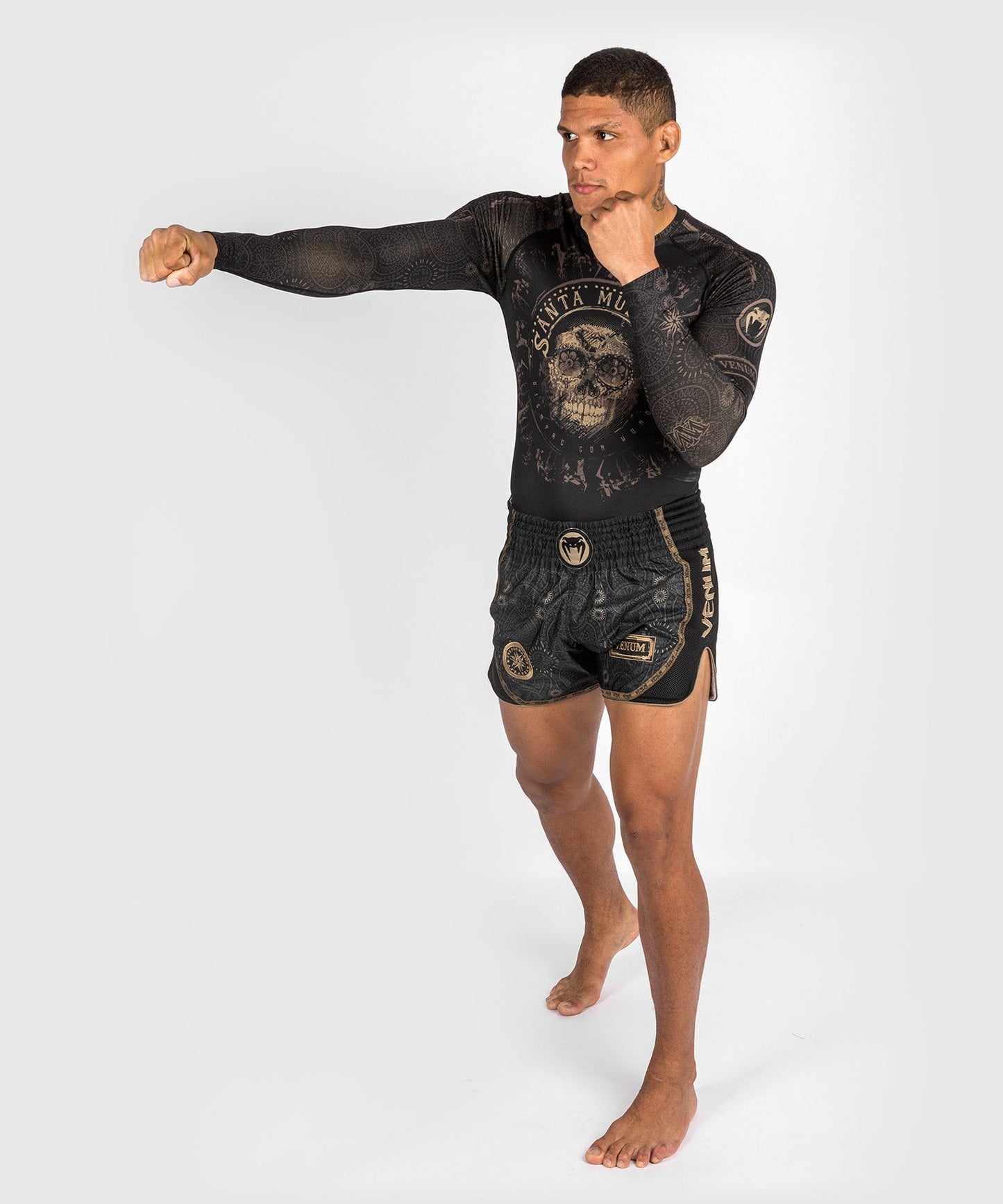 Rashguard Santa Muerte Dark Side Venum -  manches longues - Noir/Marron