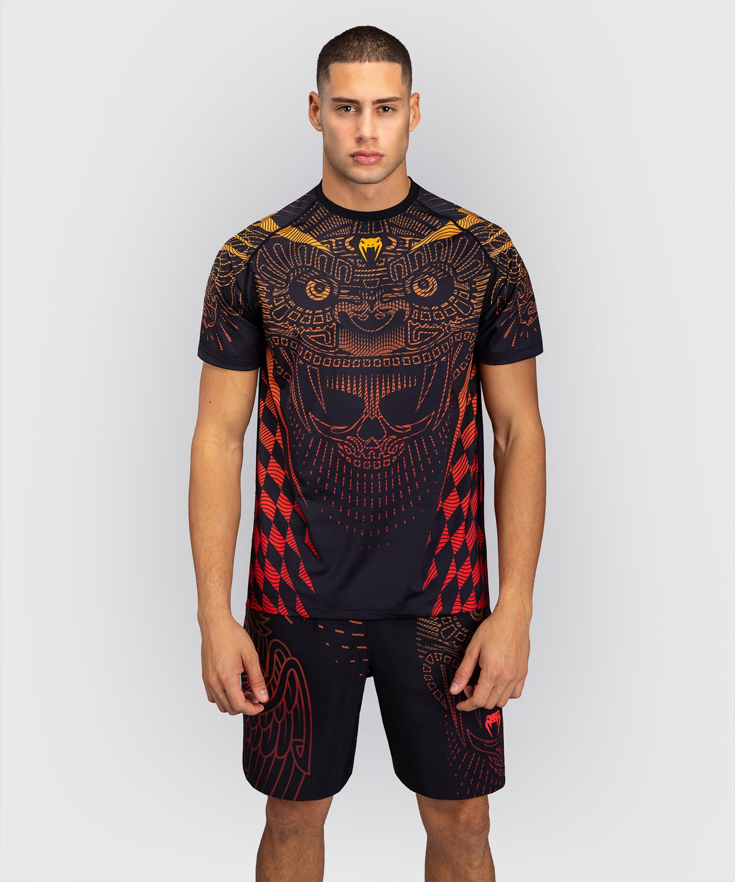 Venum Quetzal Fury Dry-Tech T-Shirt - Schwarz/Fury Rot/Tangerine