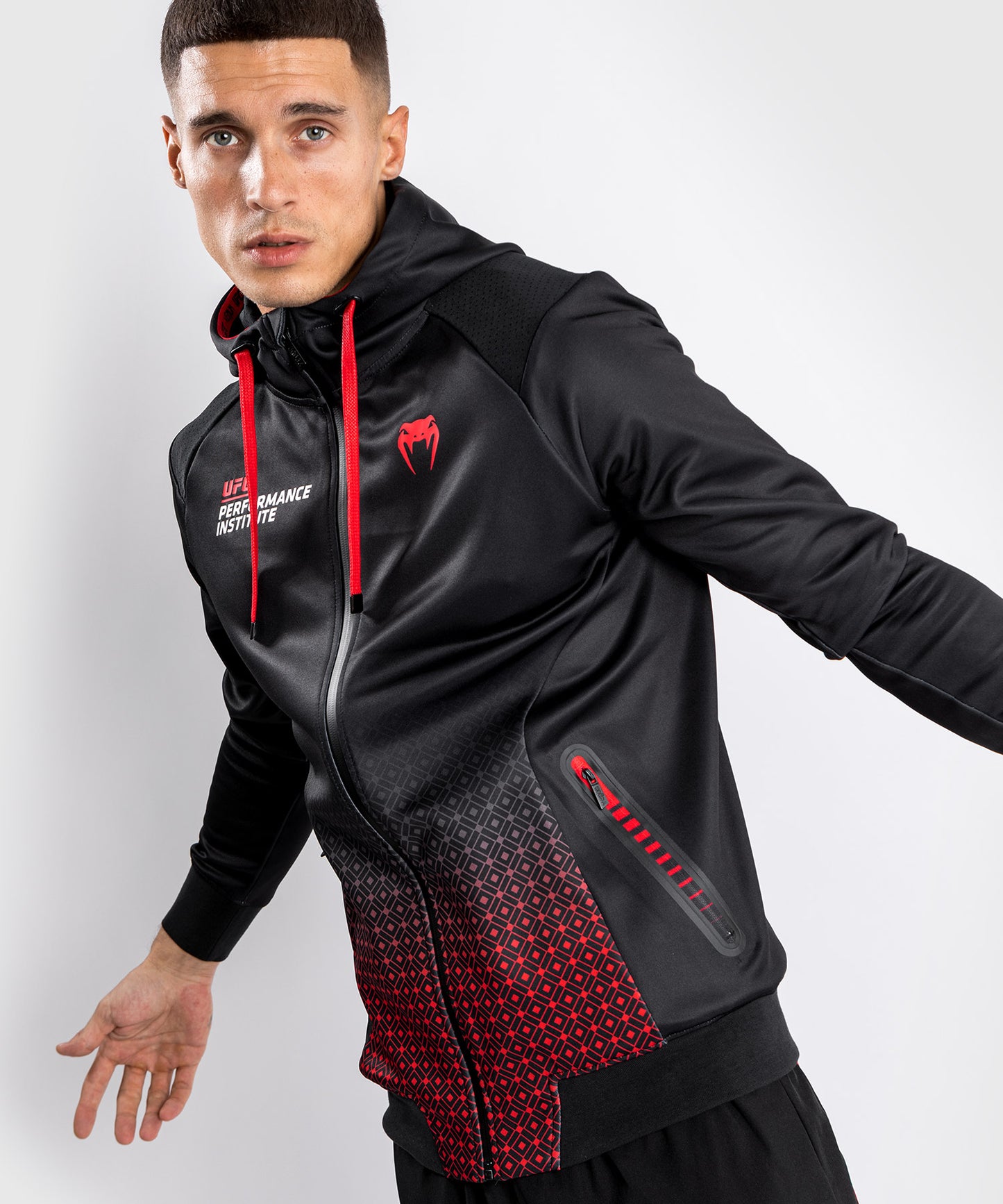 Sweatshirt à Capuche UFC Venum Performance Institute - Noir/Rouge