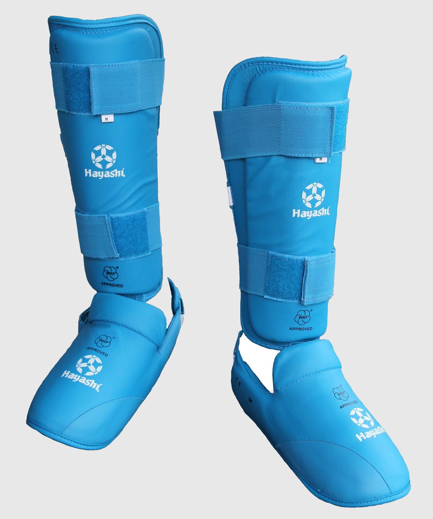 Hayashi Approuvés WKF Karate Shin and Foot Guards – Blue