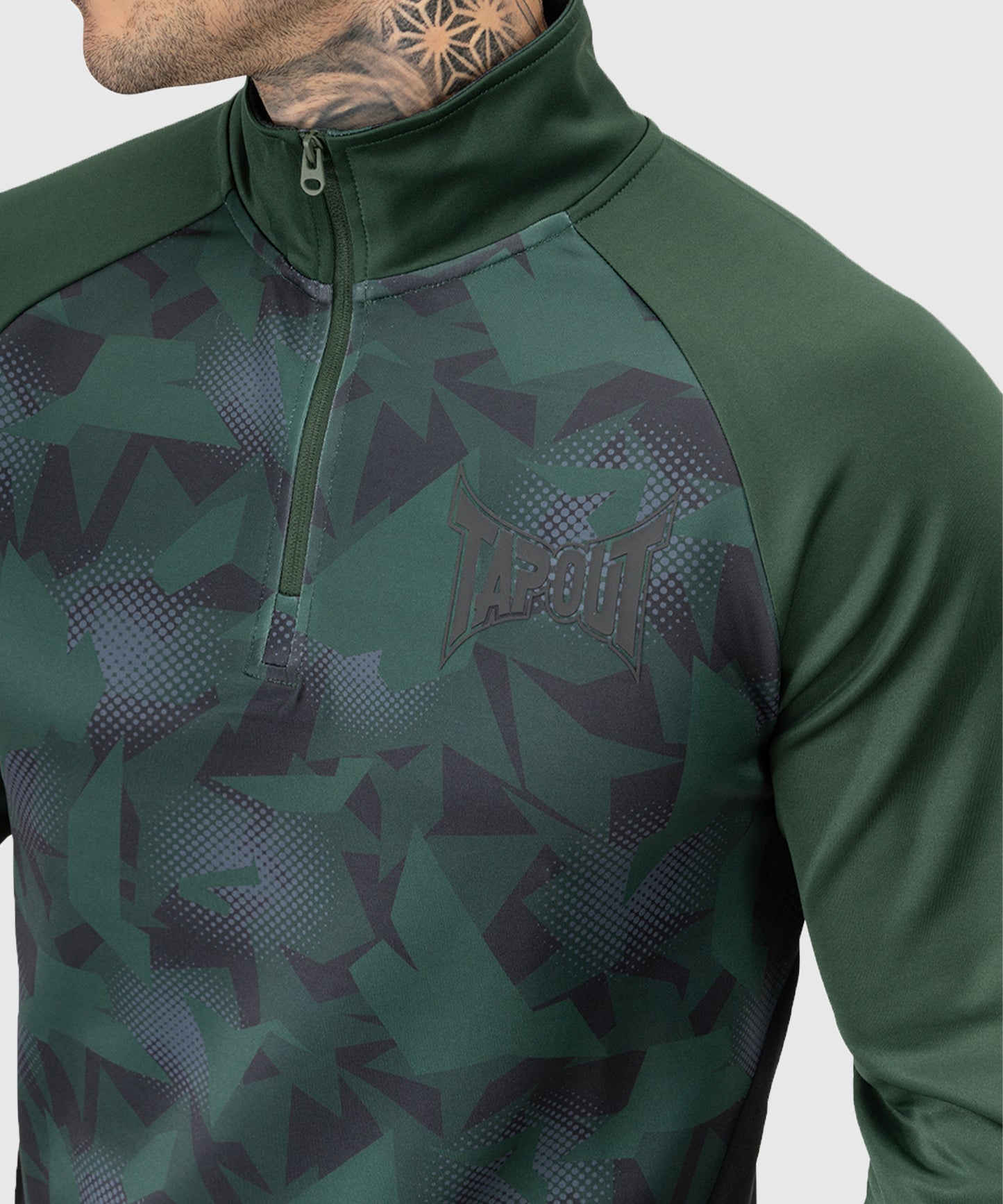 Tapout Training Long Sleeve T-Shirt – Green/Black