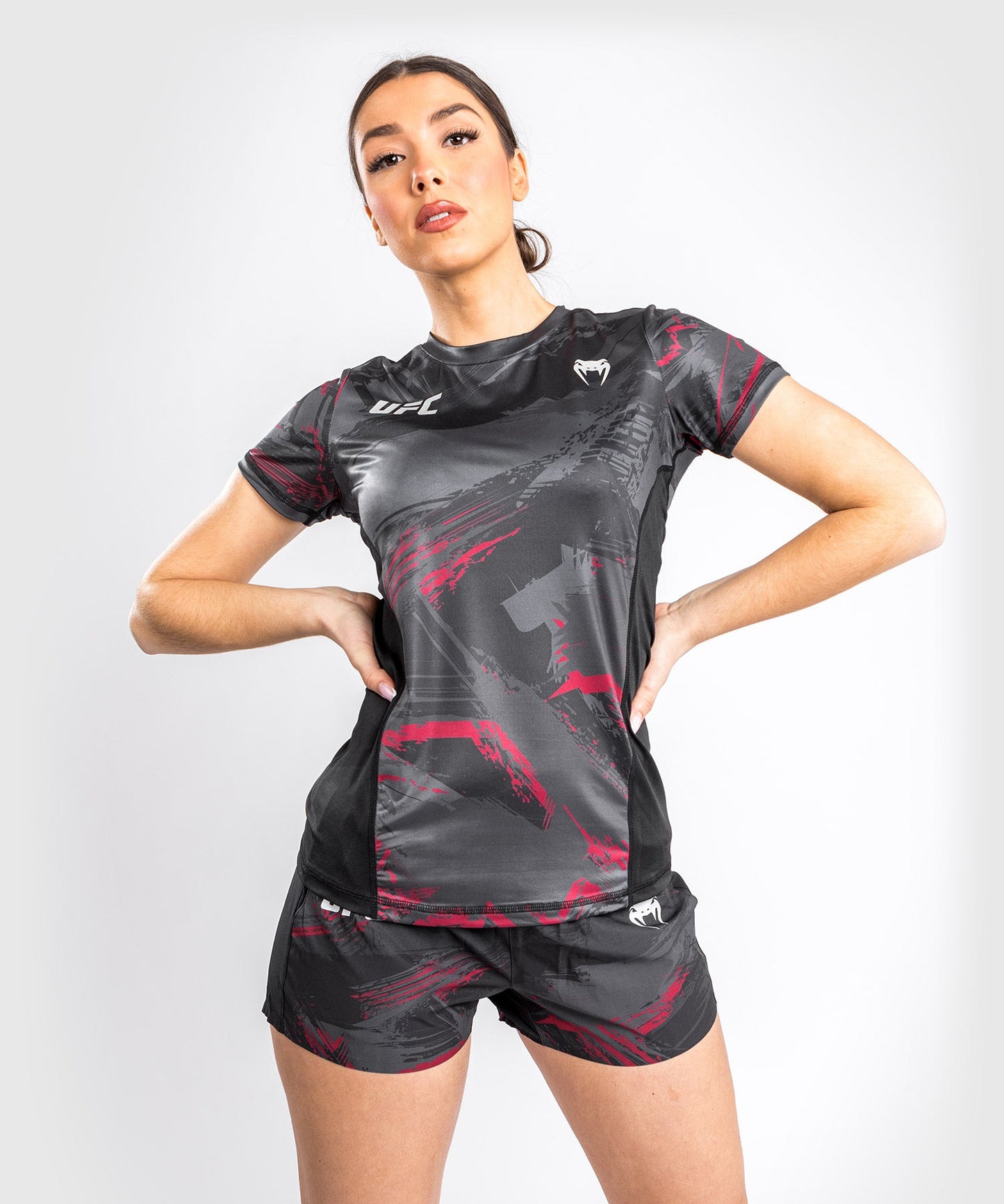 T-Shirt Dry Tech UFC Venum Authentic Fight Week 2.0 - For Women - Black/Red