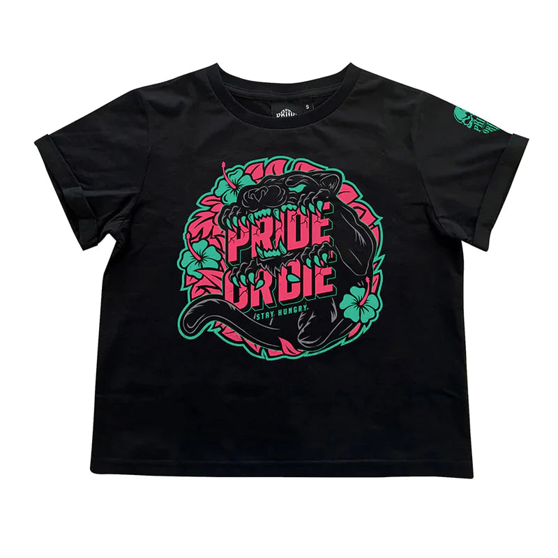 T-Shirt Pride Or Die Stay Hungry - Noir