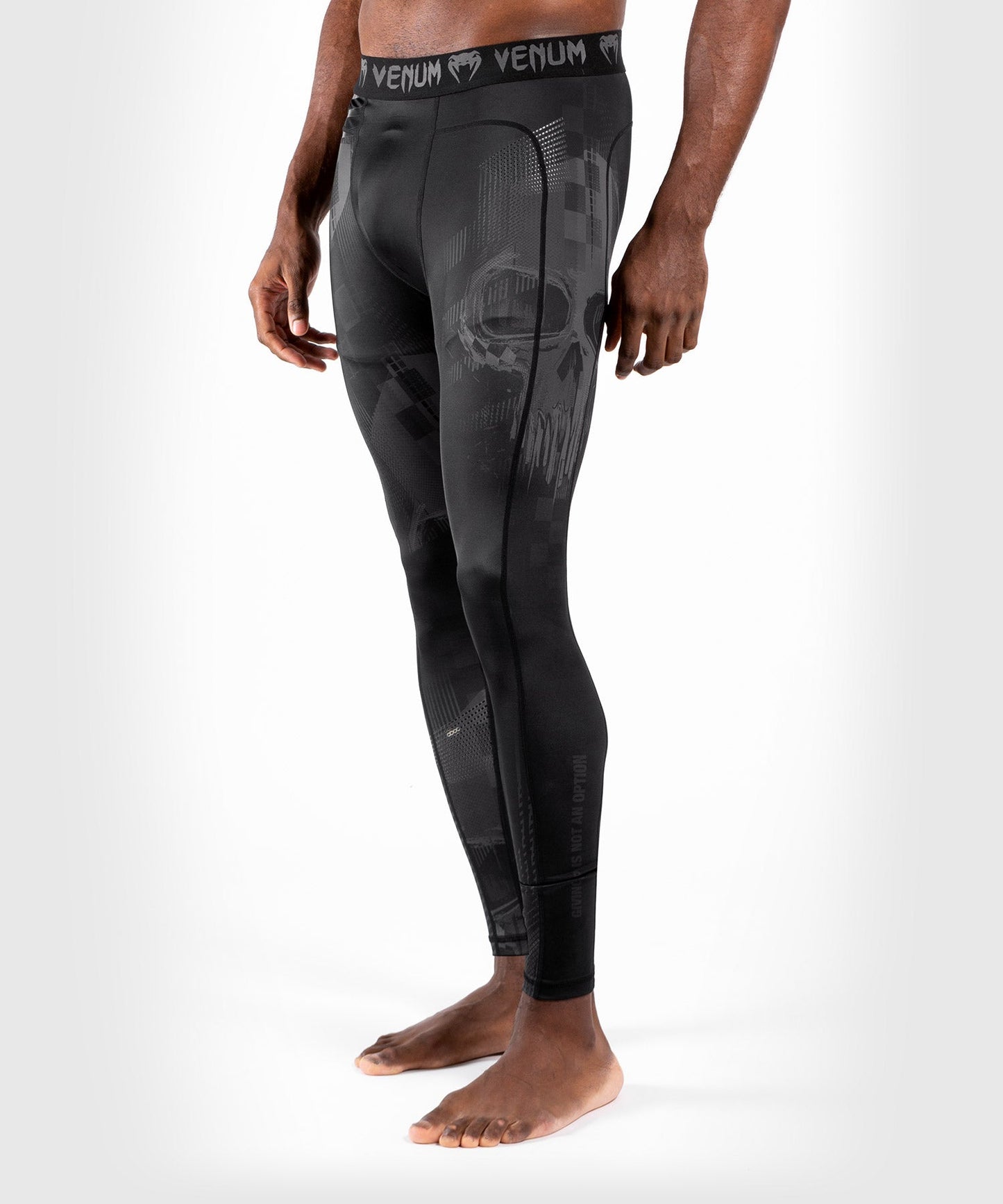 Venum Skull Compression Pants - Black/Black