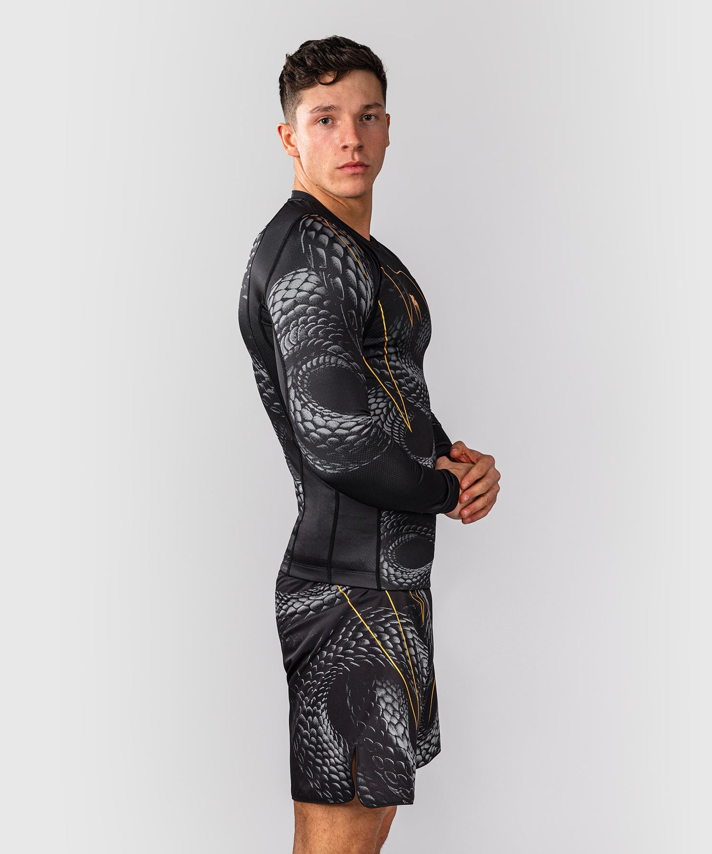 Venum Matupa Langarm Rashguard - Schwarz/Grau/Gold