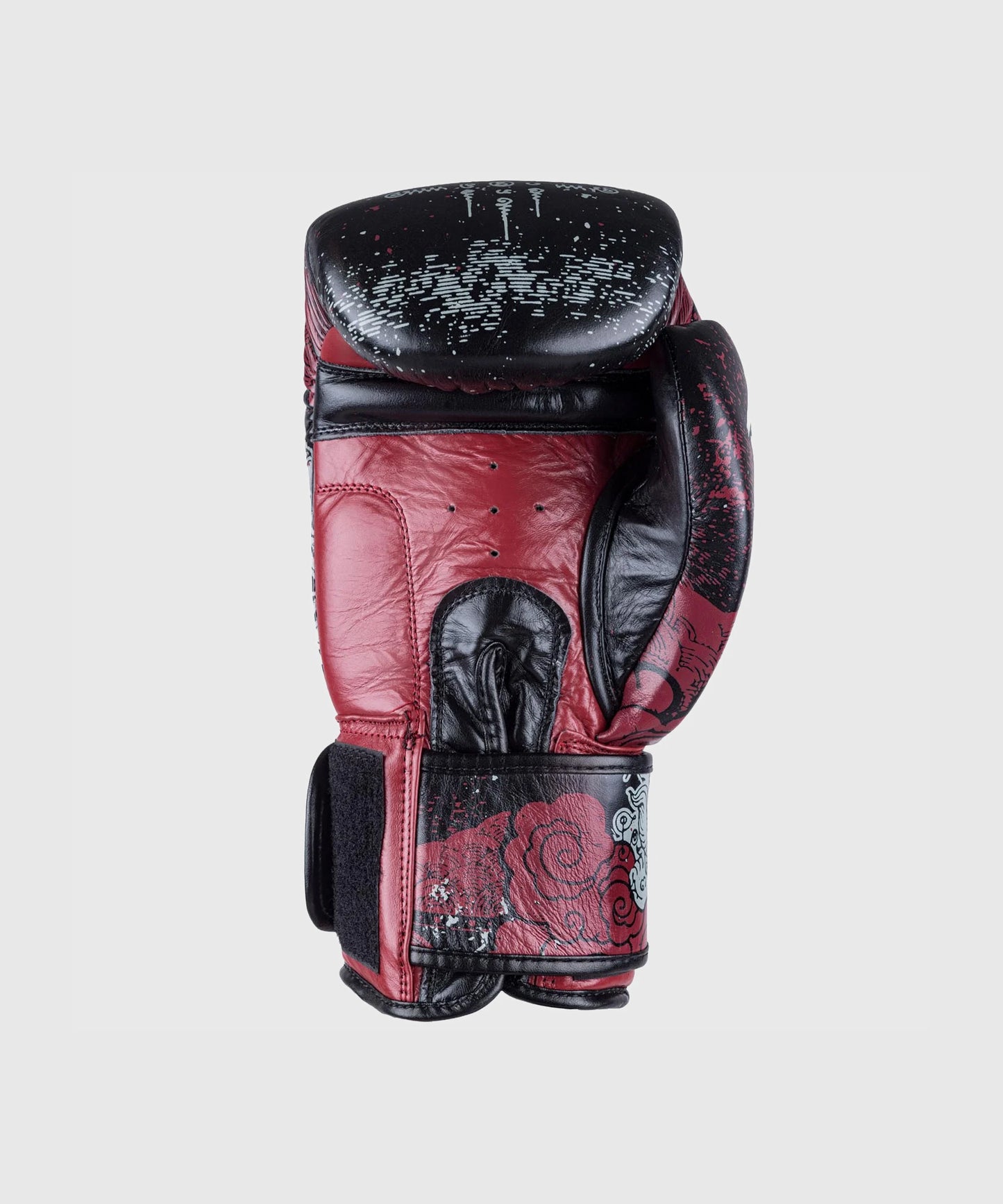 8 Weapons Hanuman Yant Boxhandschuhe - Schwarz/Rot