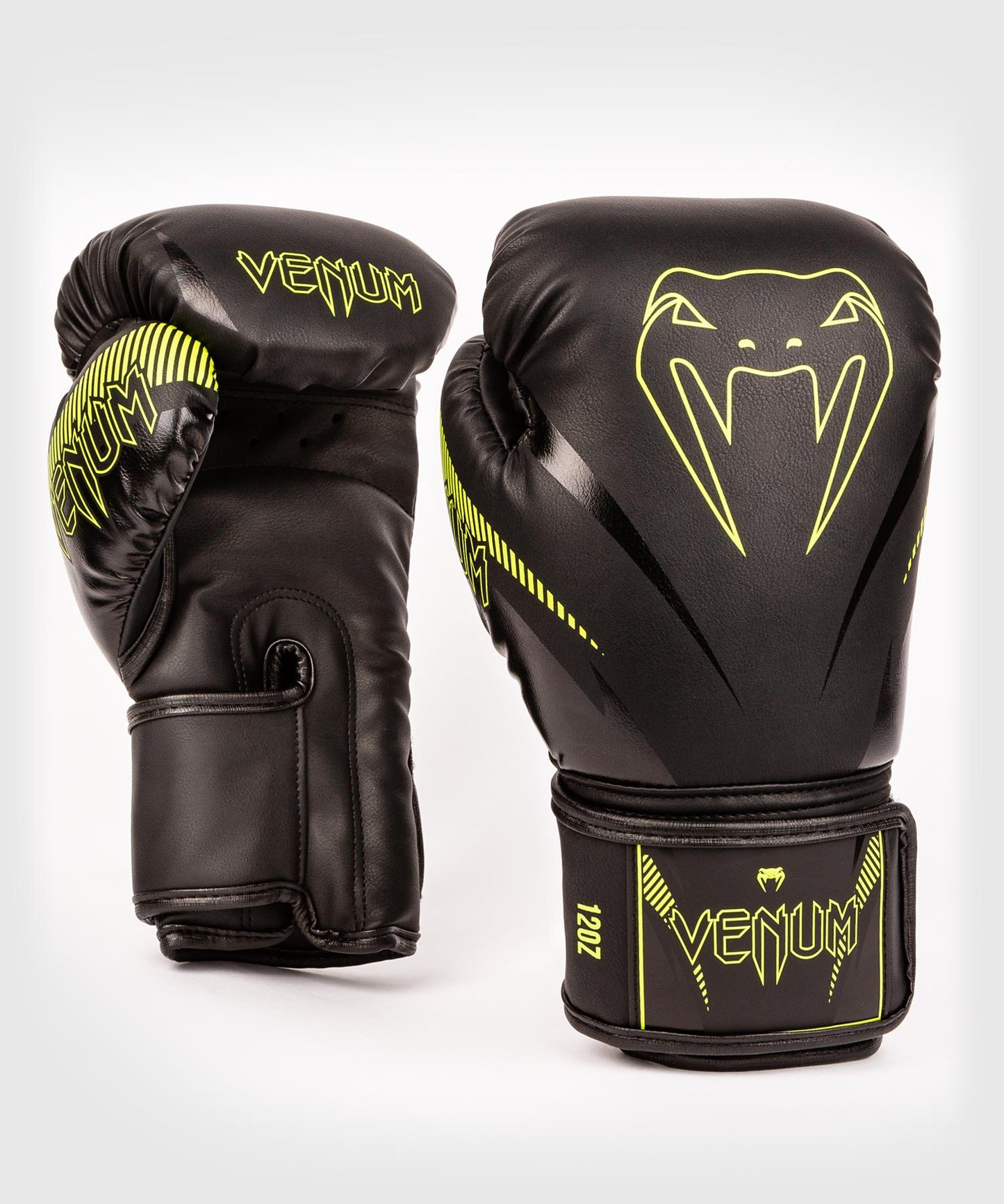 Gants de boxe Venum Impact – Noir/Jaune Fluo