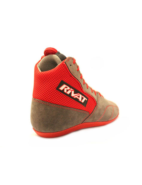 Französische Savate-Boxschuhe Rivat Boom - Grau/Rot