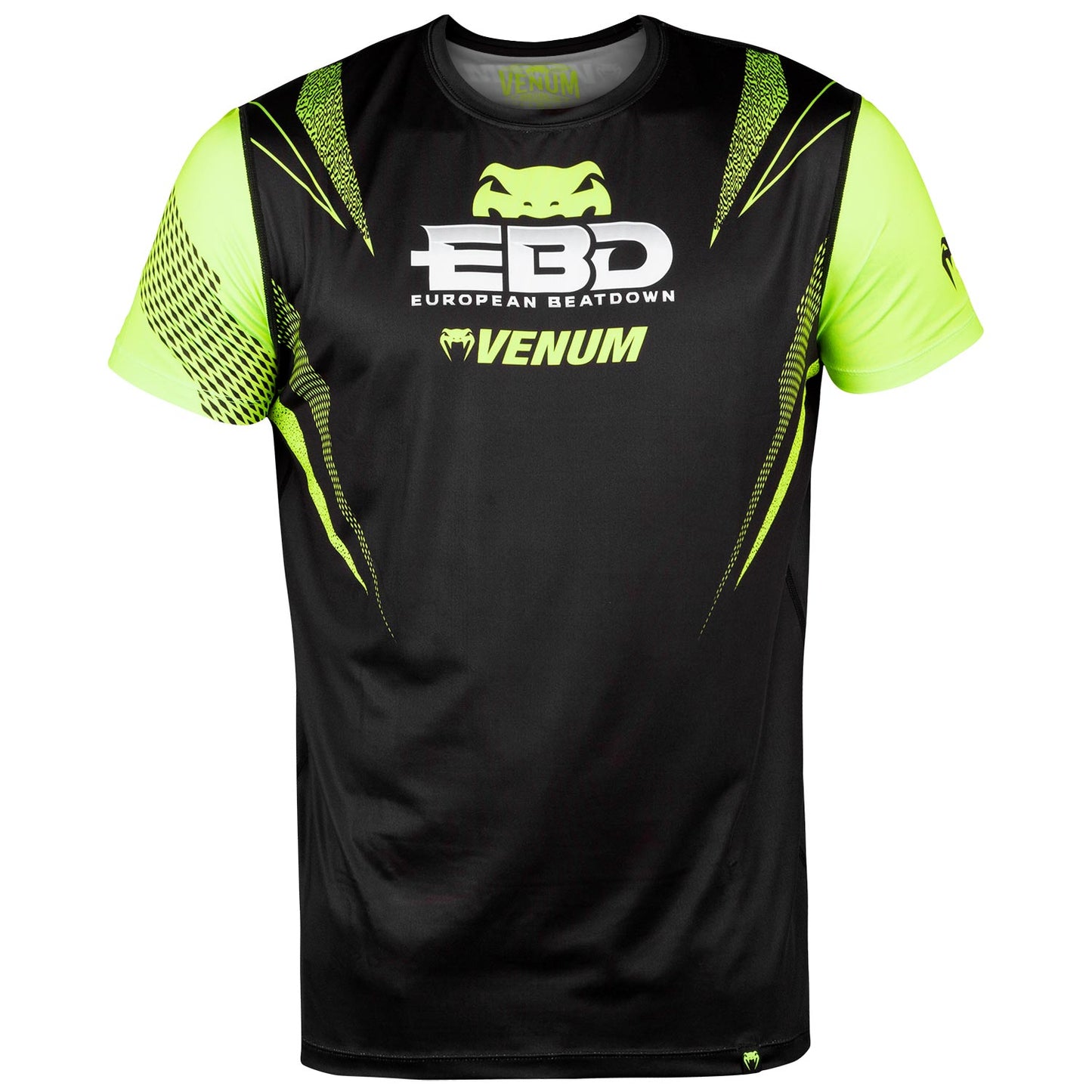 Dry Tech Venum European Beatdown T-shirt - Black/Fluorescent Yellow