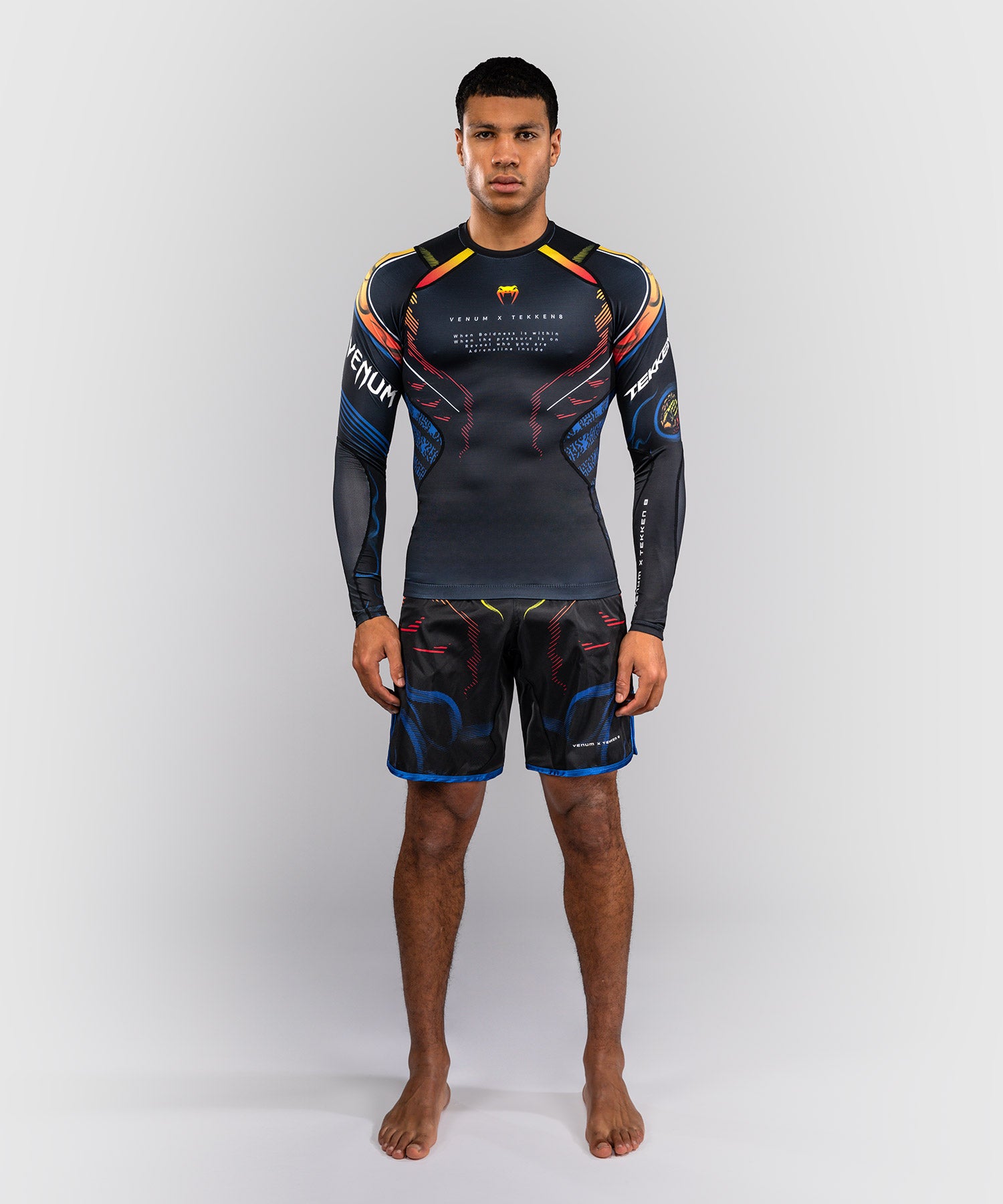 Venum x TEKKEN 8 Long Sleeve Rashguard - Yoshimitsu - Black/Orange