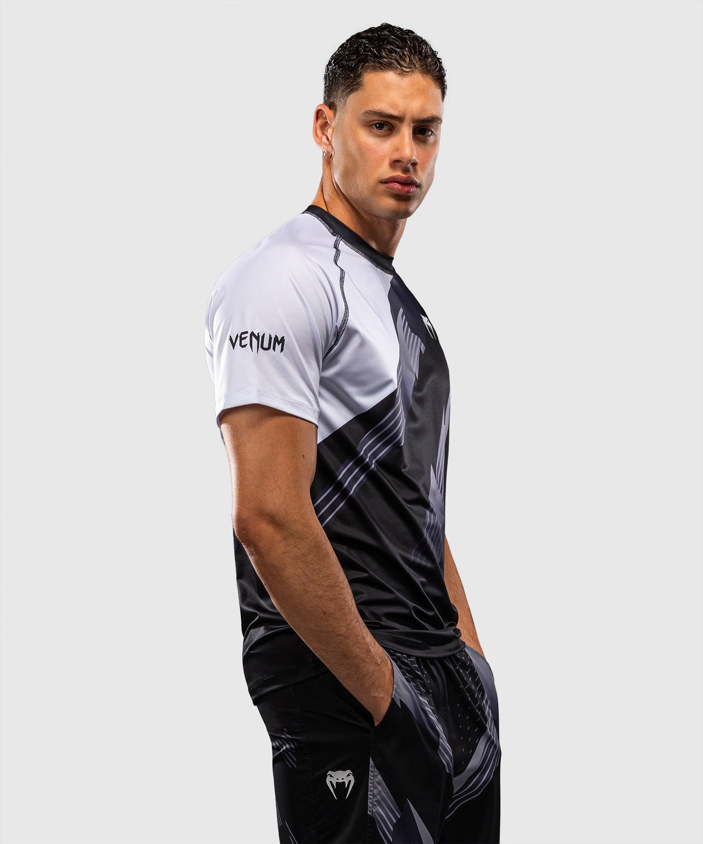 Venum No-Gi 6.0 Dry-Tech T-Shirt - Schwarz/Weiß