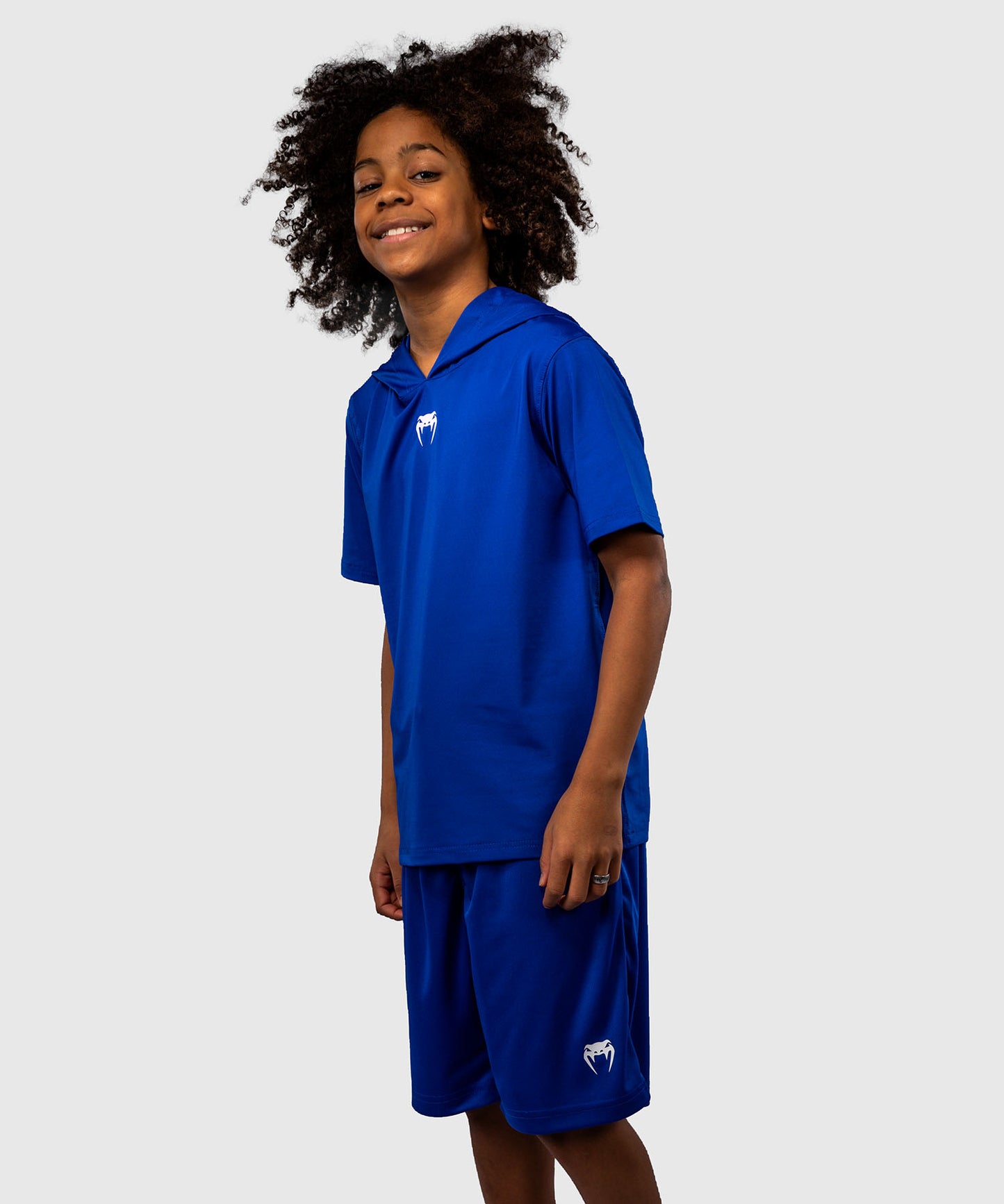 Sweat à capuche à manches courtes Dry Tech pour Enfants Venum Elite - Bleu Royal