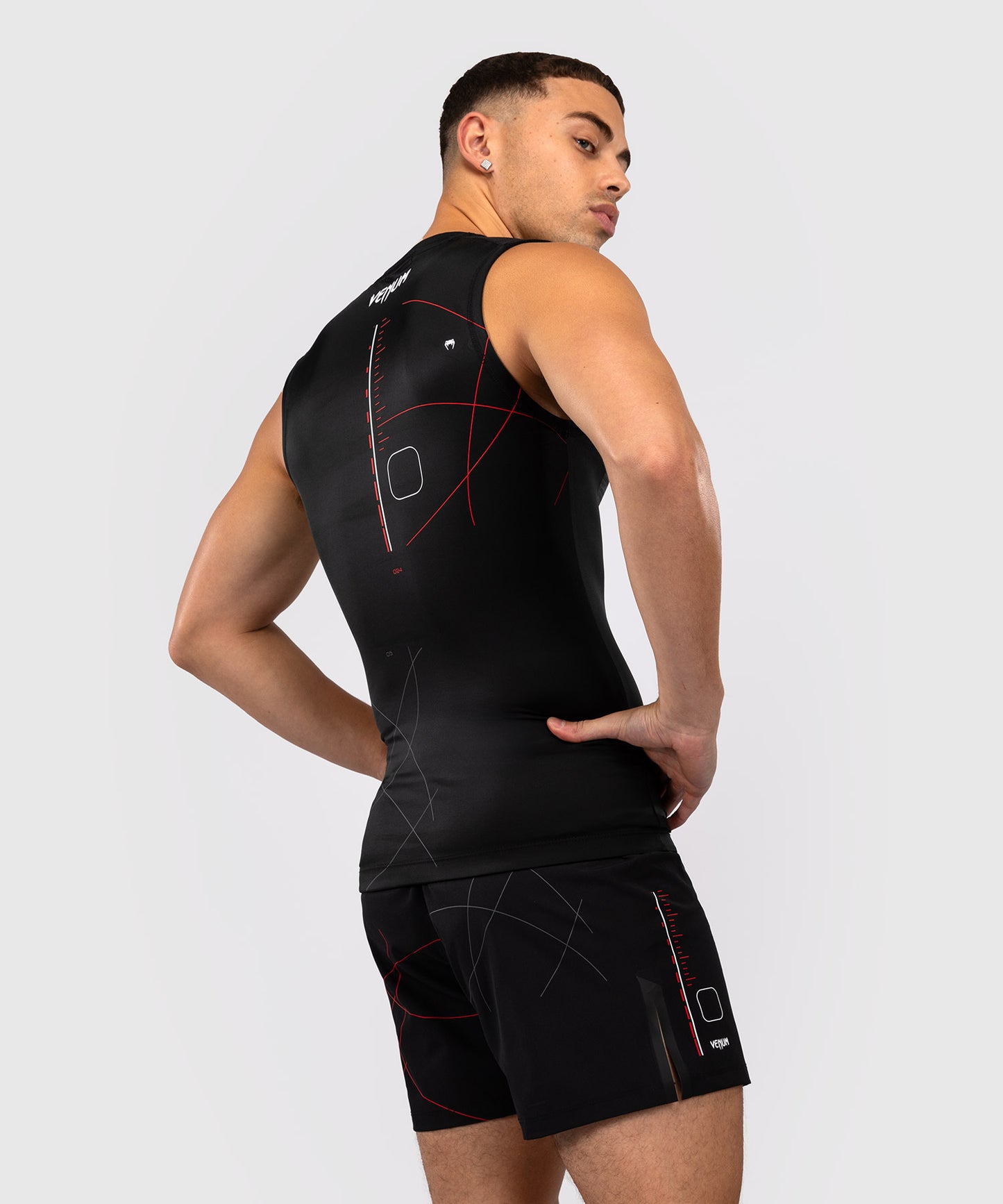 Venum Tactical XT sleeveless Rashguard - Black/Fire Red