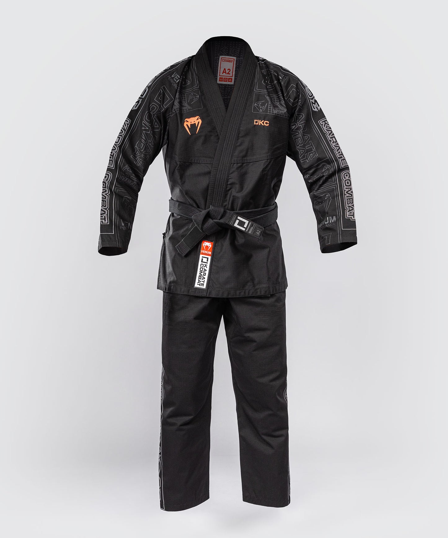 Karate Combat by Venum Kimono de BJJ – Negro/Gris