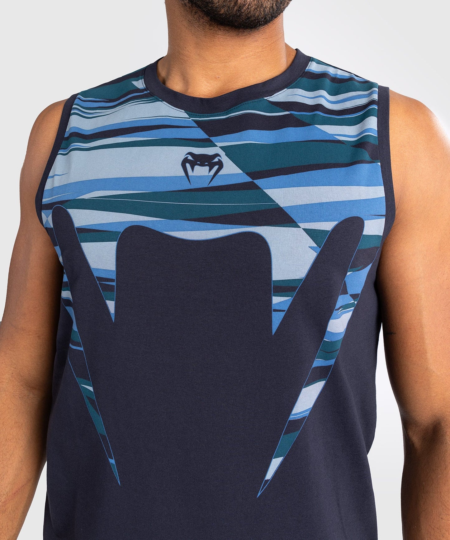 Venum Rapid Men's Tank Top - Snake Head - Blue Amber