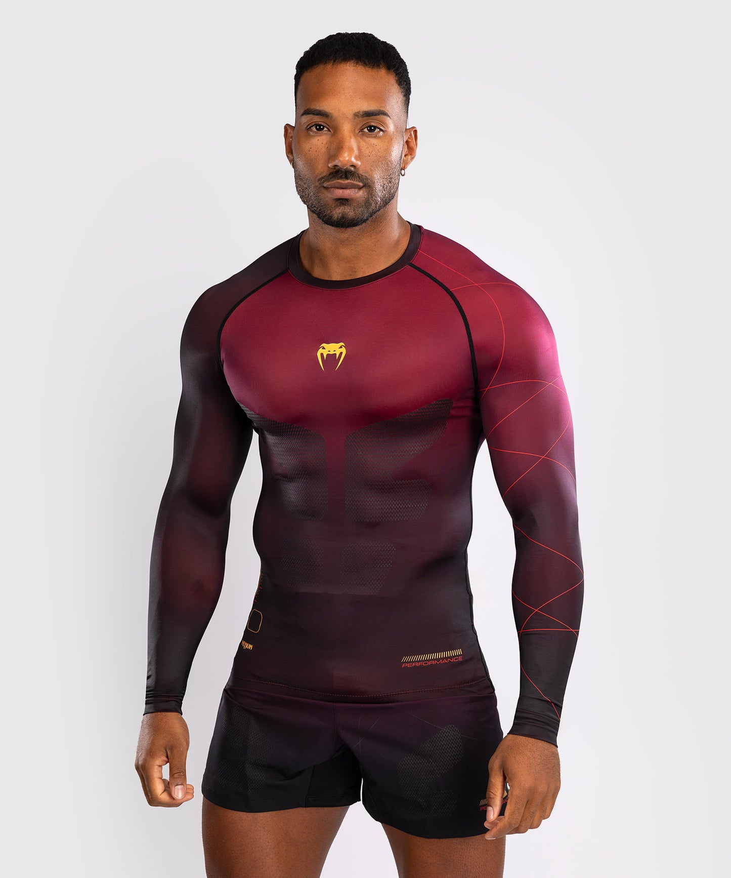 Rashguards Venum Tactical XT Long Sleeve - Black/Bordeaux/Gold