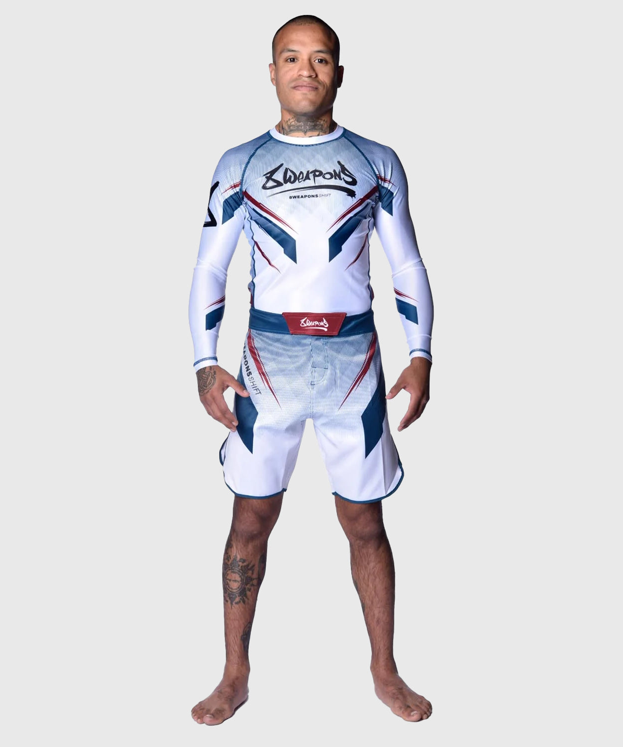 Venum Shift Rashguard – Weiß/Blau/Rot