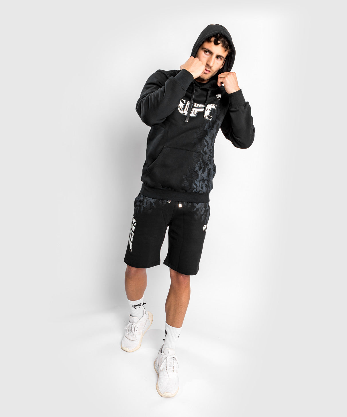 Sweatshirt à Capuche Homme UFC Venum Authentic Fight Week - Noir