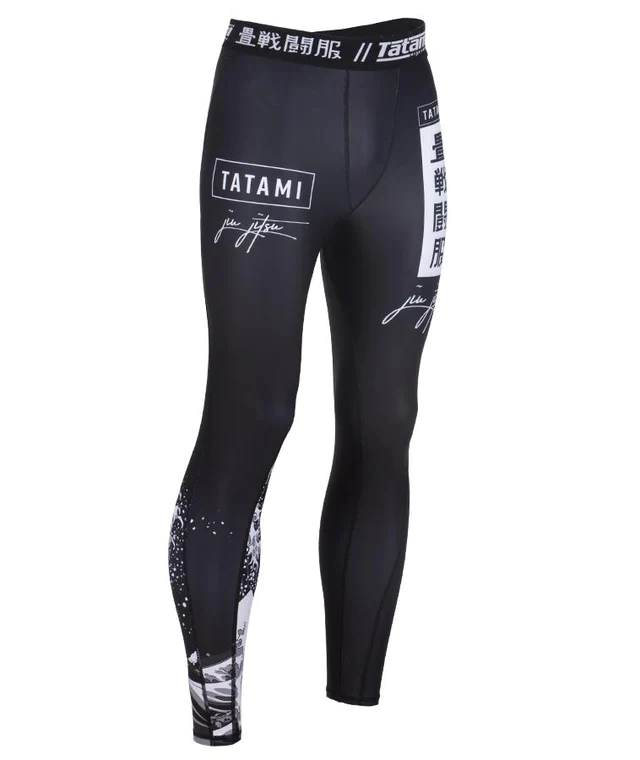 TATAMIFIGHTWEAR KANAGAWA KOMPRESSIONSHOSE - SCHWARZ
