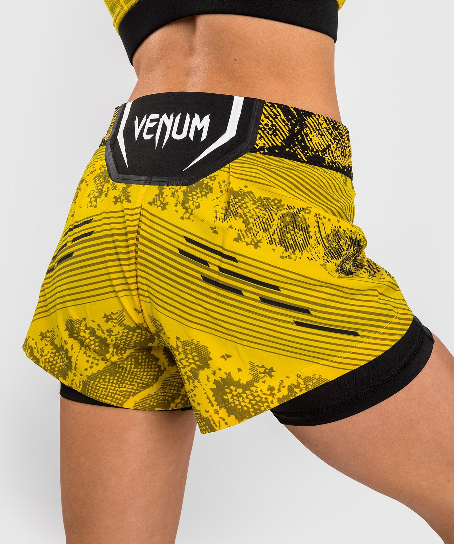 Women's UFC Adrenaline by Venum Authentic Fight Night Shorts - Yellow