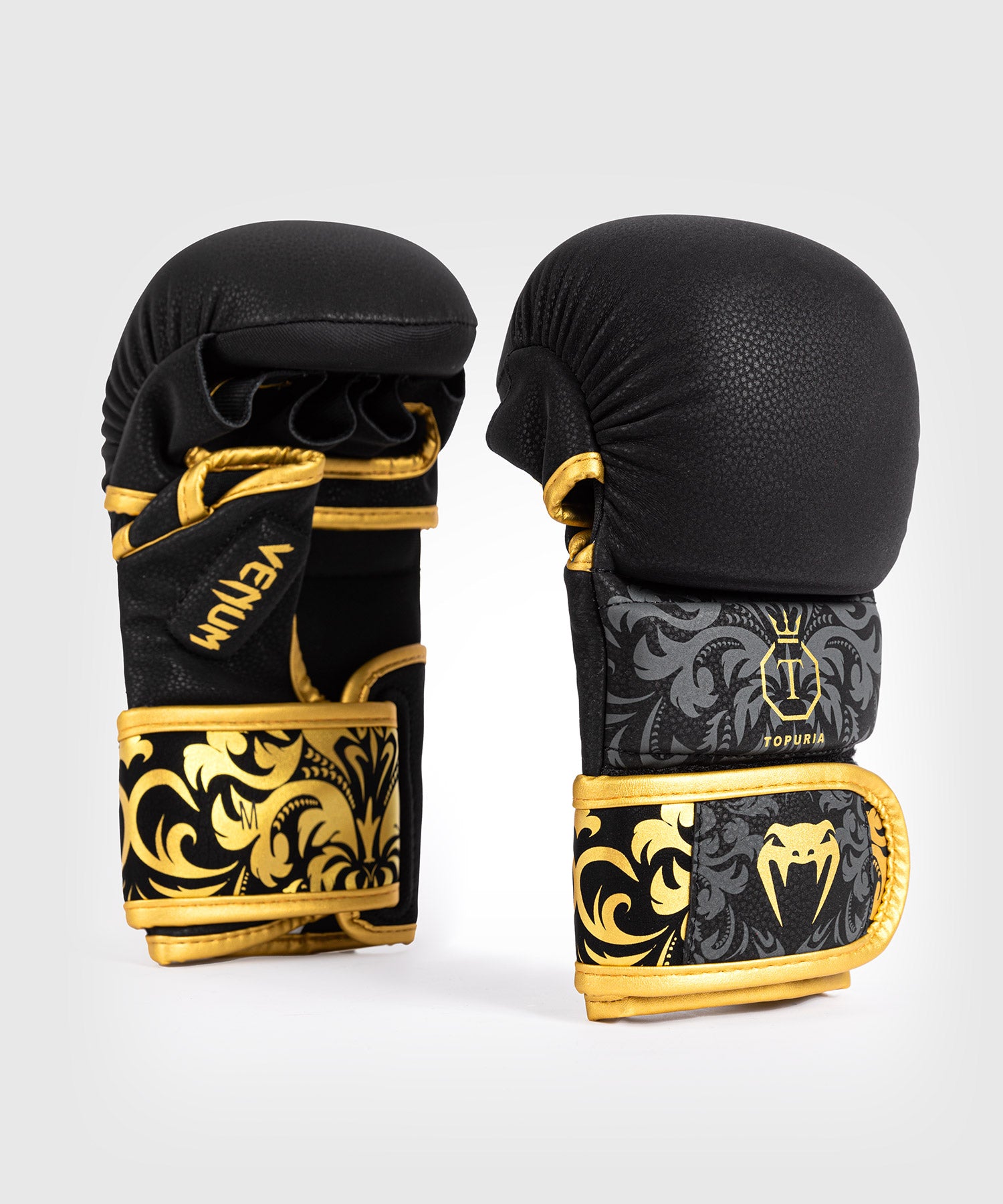 Venum x Topuria Unmatched Edition MMA Sparring Gloves - Black/Gold