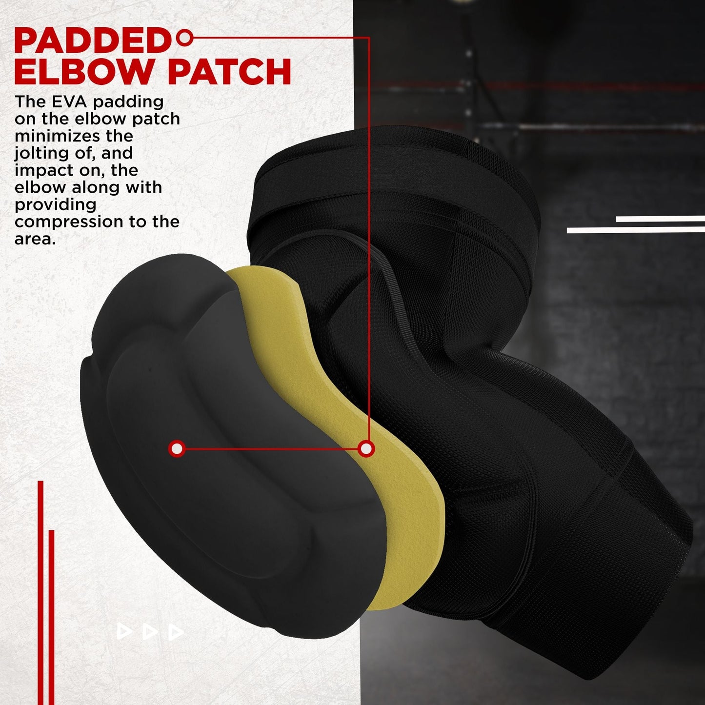 Rdx Foam Elbow Pads - Black/Black