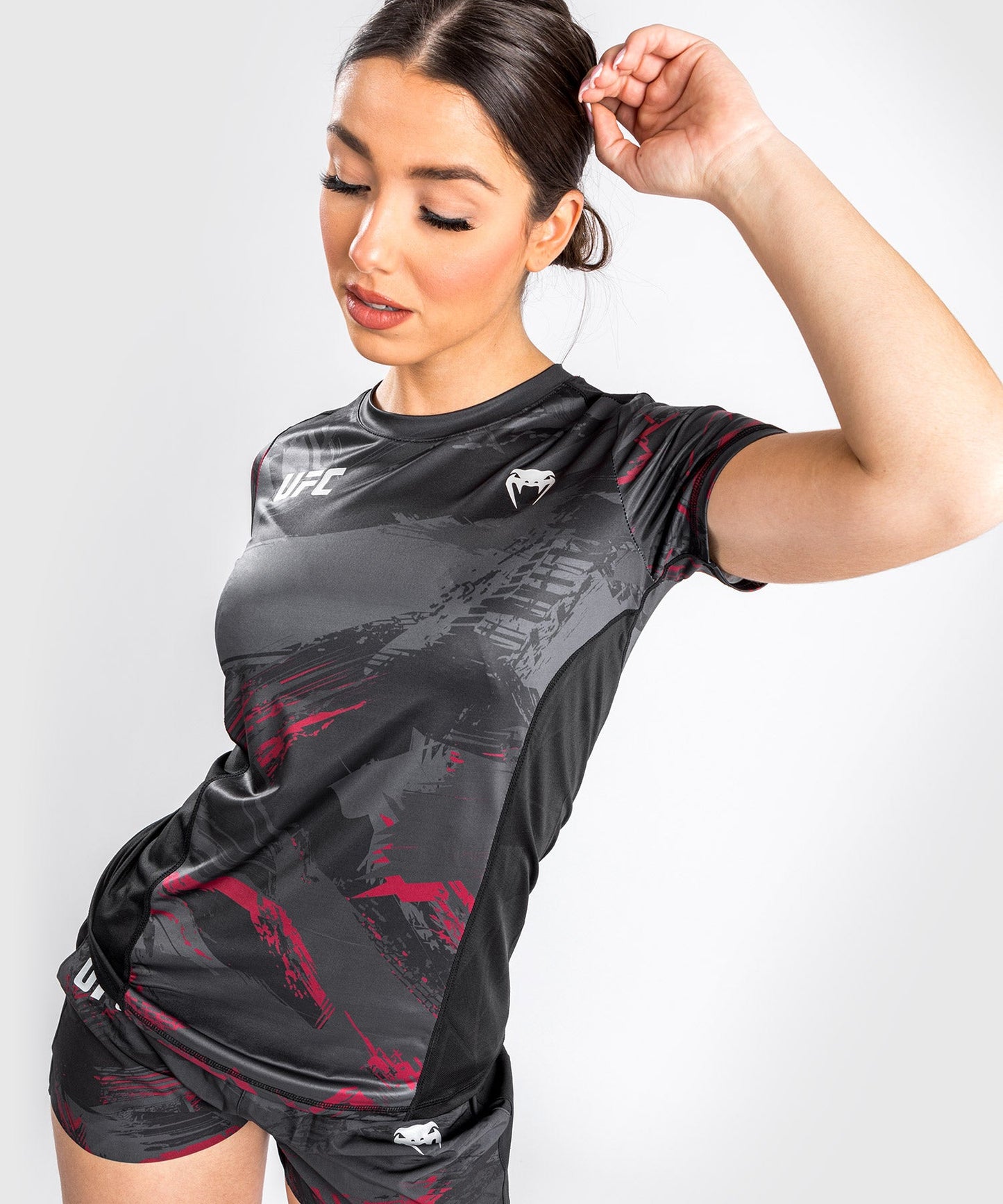 T-Shirt Dry Tech UFC Venum Authentic Fight Week 2.0 - For Women - Black/Red