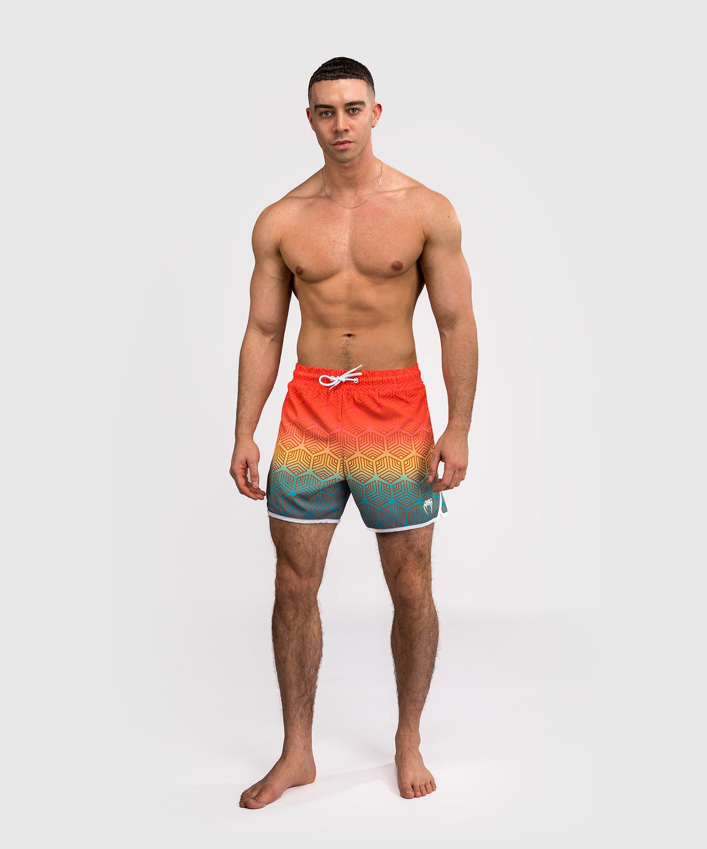 Venum Octane Badeshorts - Orange Sunset/Himmelblau