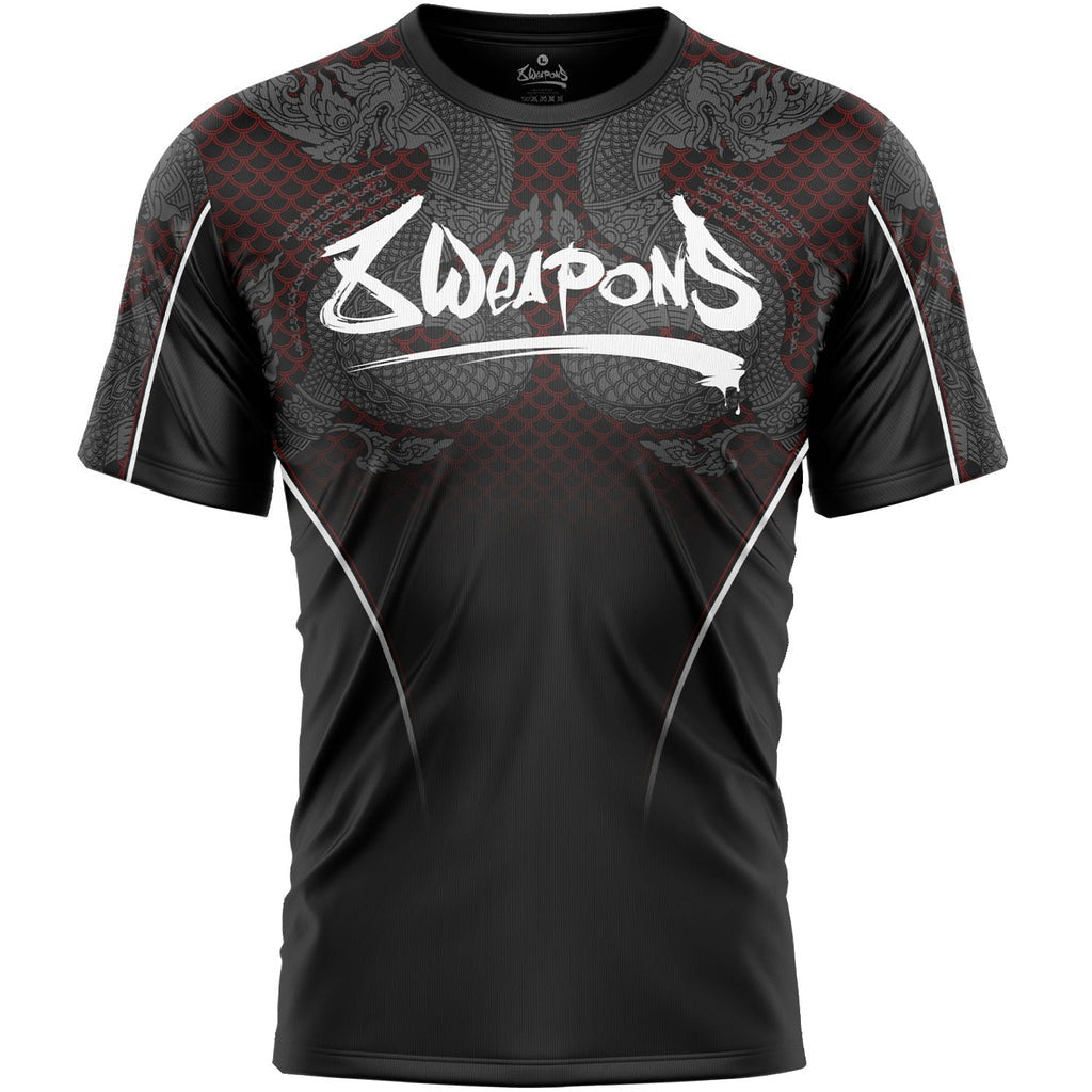T-Shirt 8 Weapons Functional Naga Yant - Noir/Rouge