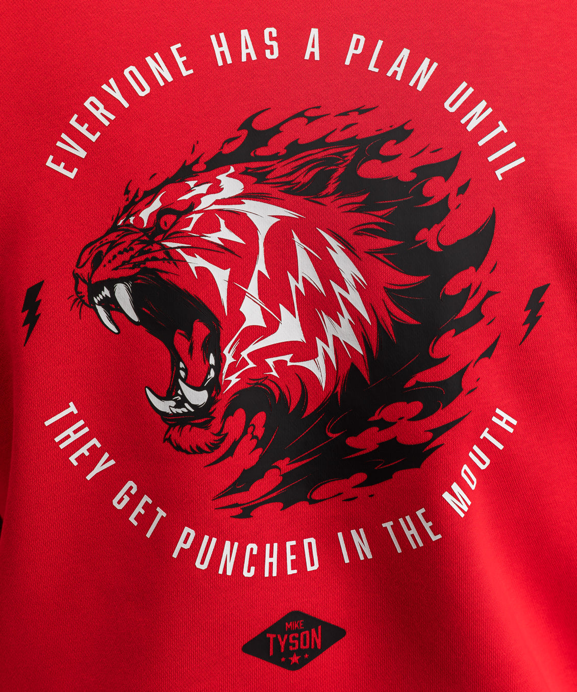 Venum x Mike Tyson Tiger Sudadera con Capucha - Rojo Intenso/Negro Profundo