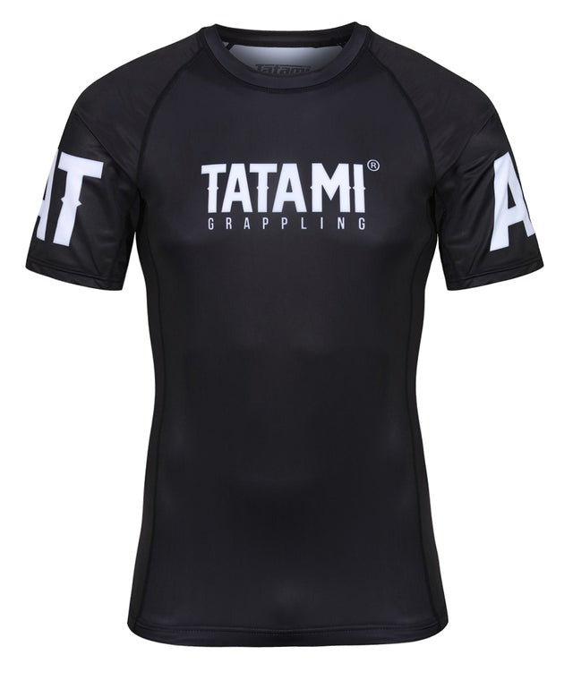 T-Shirt De Compression Tatami Fightwear Raven Manches Courtes - Noir