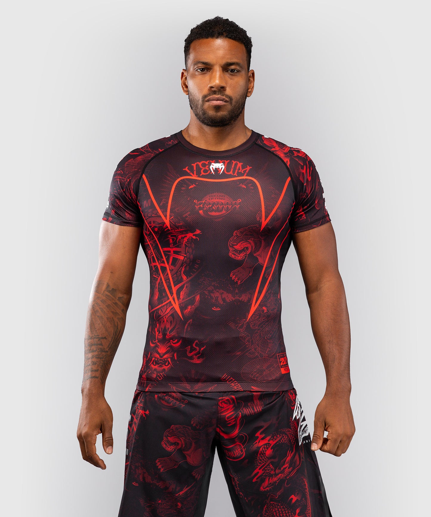 Rashguard à Manches Courtes Venum 20th Anniversary - Noir/Rouge