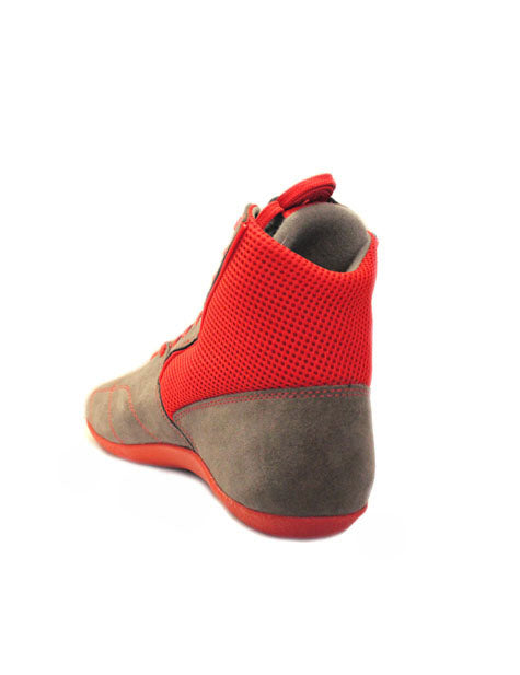 Französische Savate-Boxschuhe Rivat Boom - Grau/Rot
