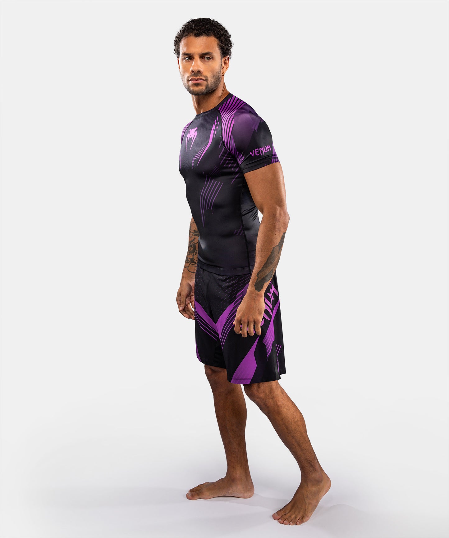 Rashguard à Manches Courtes Venum No-Gi 6.0 - Noir/Violet