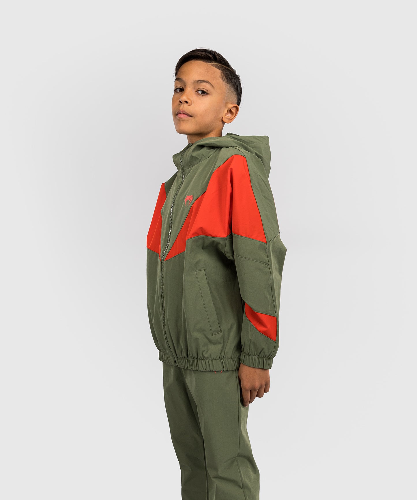 Venum Vectra Children's Track Jacket - Military Green/Orange