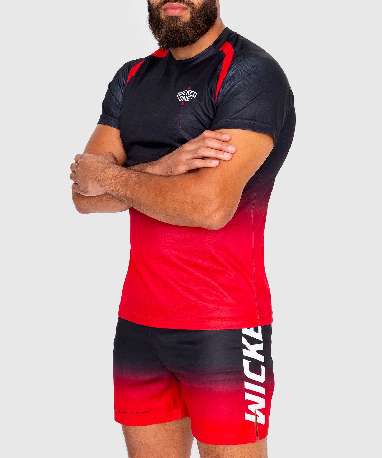Short de MMA Wicked One Ghost - Noir/Rouge