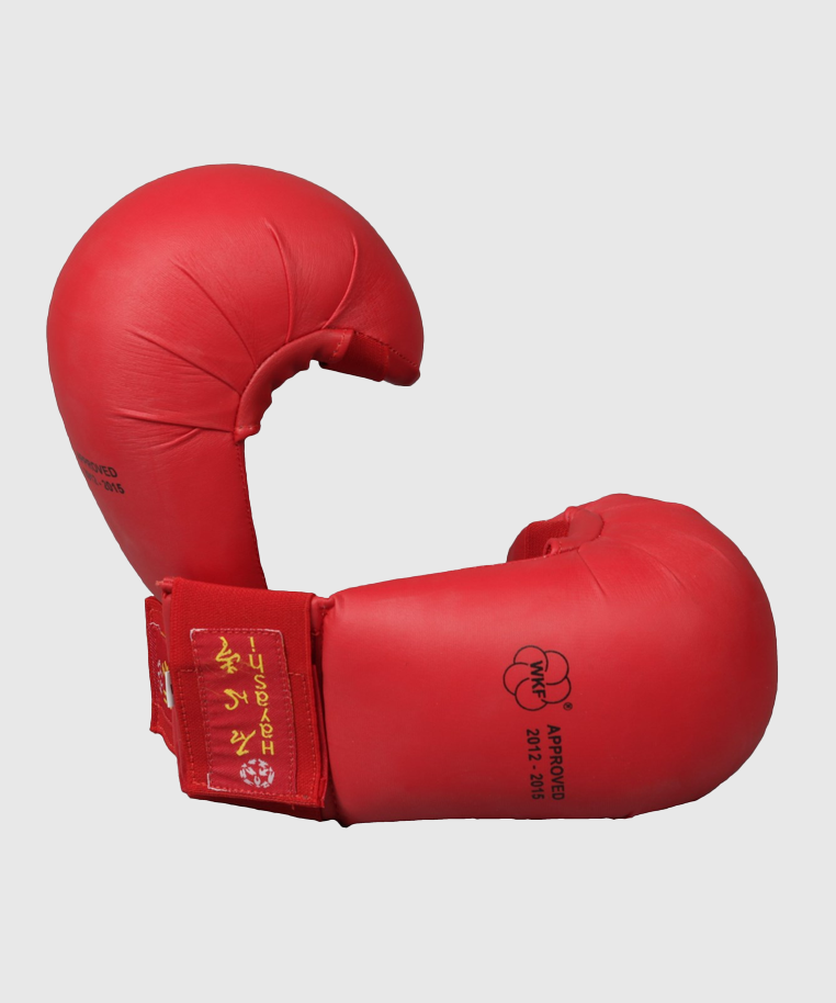 Hayashi Tsuki Karate Gloves Without Thumb - WKF Approved - Red