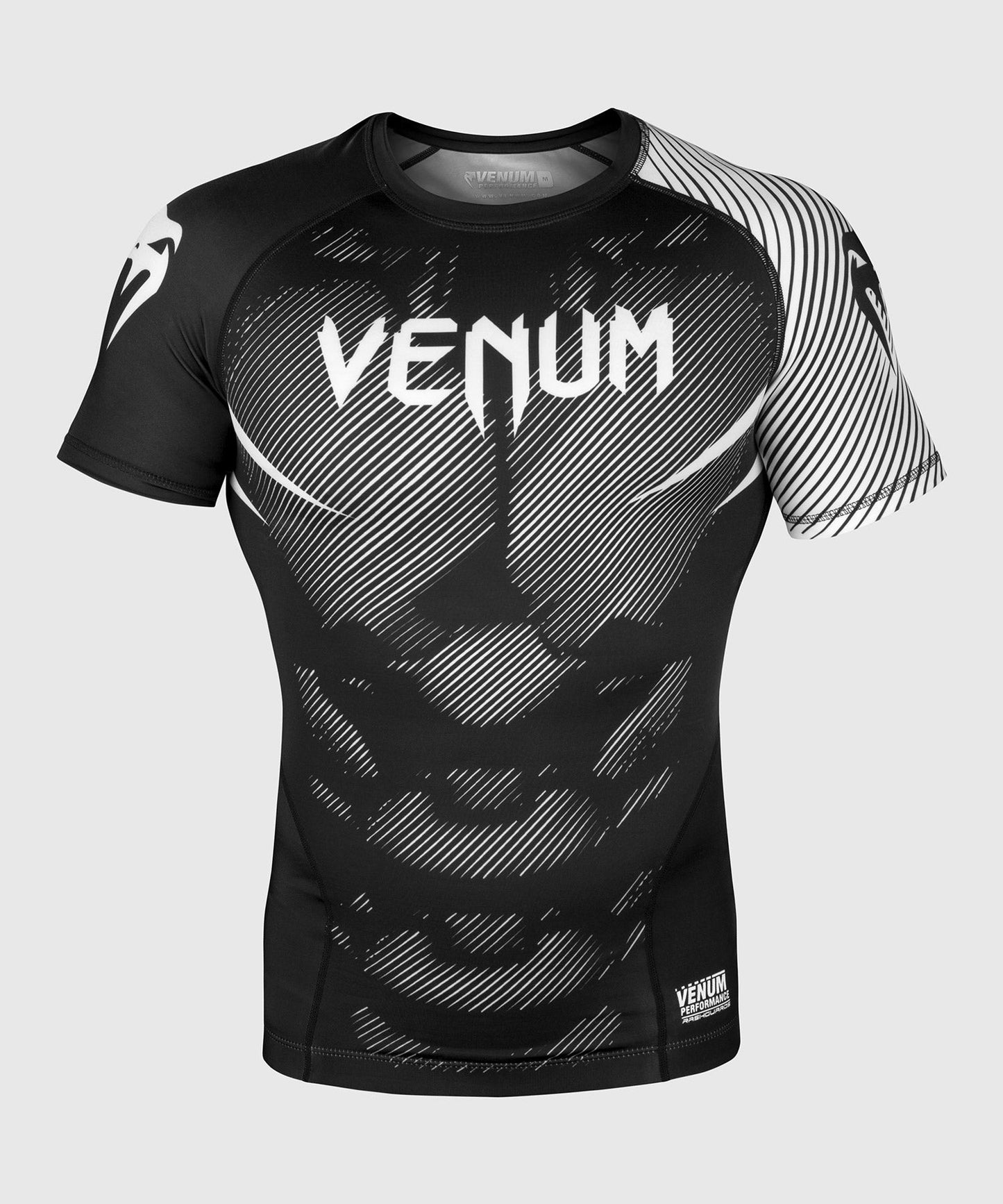 Rashguard Venum NoGi 2.0 - IBJJF Approved Short Sleeve - Black/White
