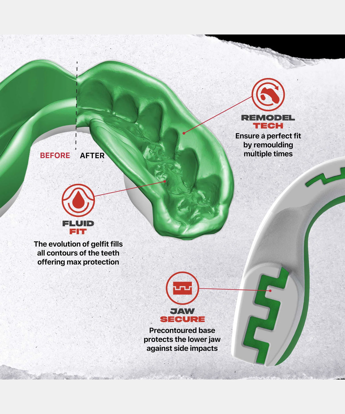 Safejawz Extro Flags Adult Mouthguard - Italy
