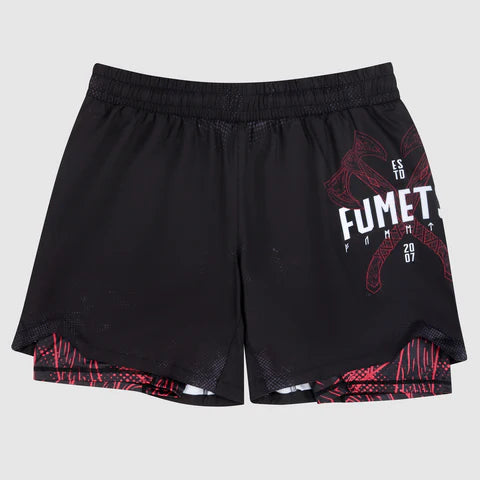 Fightshort Fumetsu Dual Layer Berserker - Schwarz/Rot