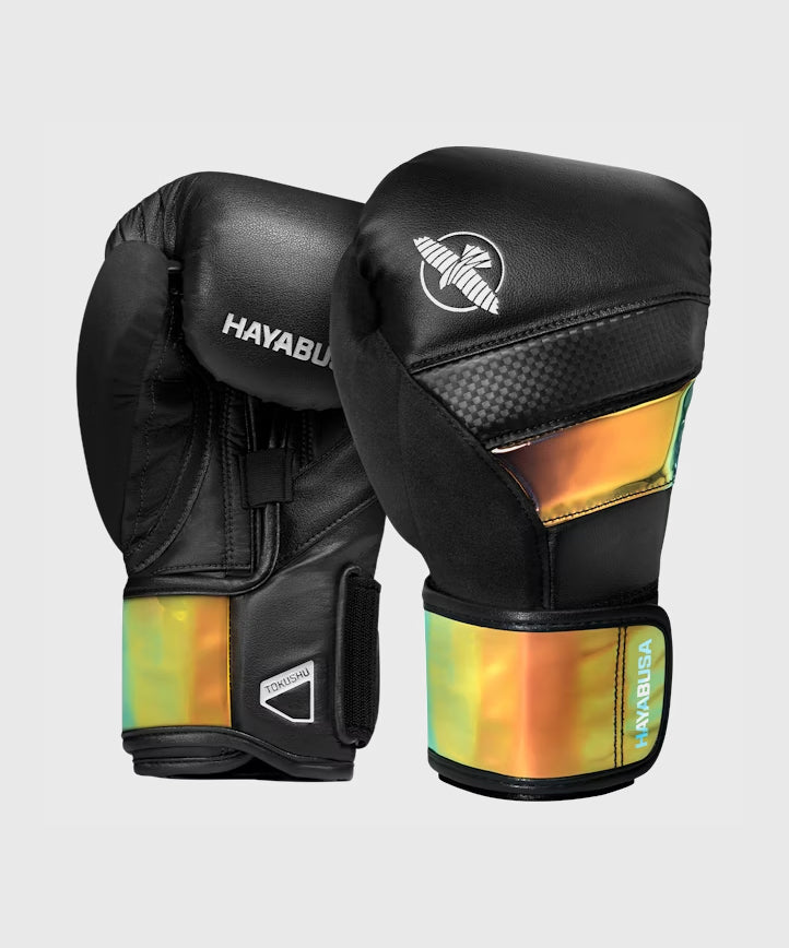 Hayabusa T3 Guantoni da Boxe – Nero/Oro Irisé